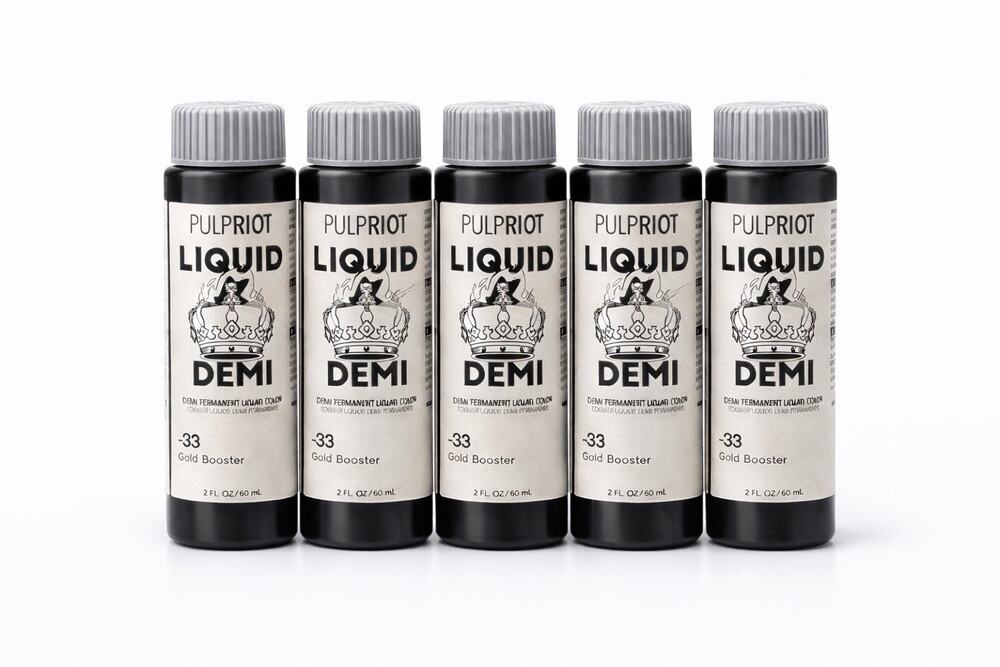 Pulp Riot Liquid Demi -33 Gold Booster 2oz/60ml Hair Color x5 Unsealed